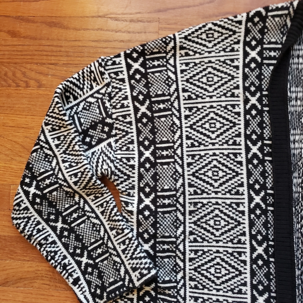Old Navy | Long Open Front Patterned Cardigan Swe… - image 2